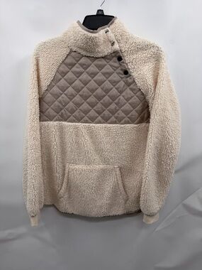 BKE Cream Sherpa Fleece Pullover